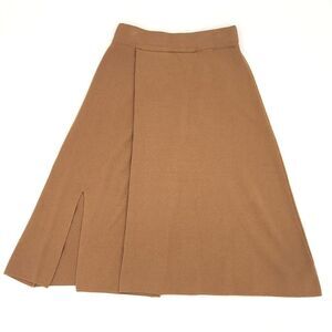 Seemham Sweater Wrap Midi Knee Length Skirt Size Small Elastic Waistband Winter